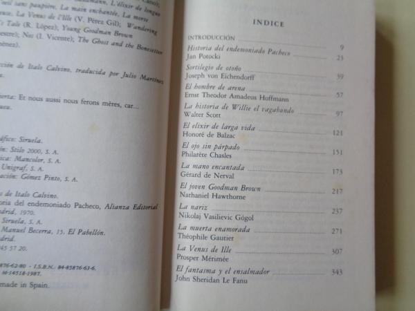 Cuentos fantsticos del XIX. Volumen primero: Lo fantstico visionario (Al cuidado de Italo Calvino)