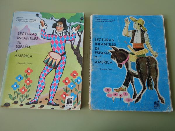 Lecturas infantiles de Espaa y Amrica. 2 libros: Segundo curso y Cuarto curso (Ed. Anaya, 1966)